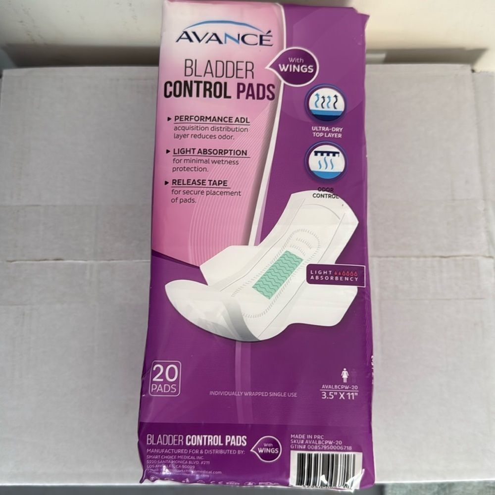 Bladder Control Pads with Wings - Purple